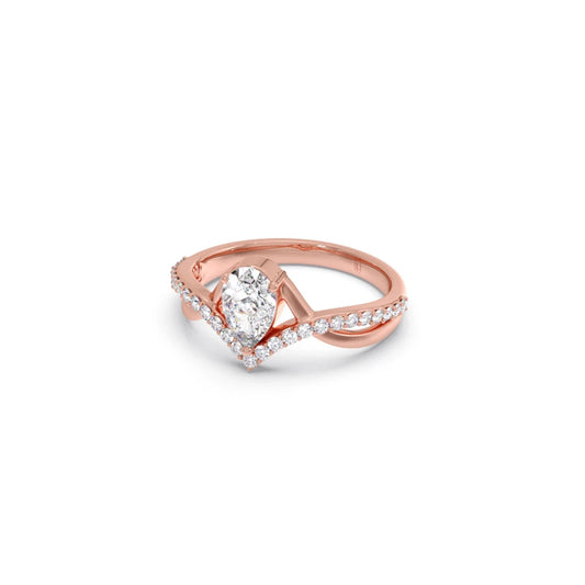 Whimsical Pear Diamond Ring