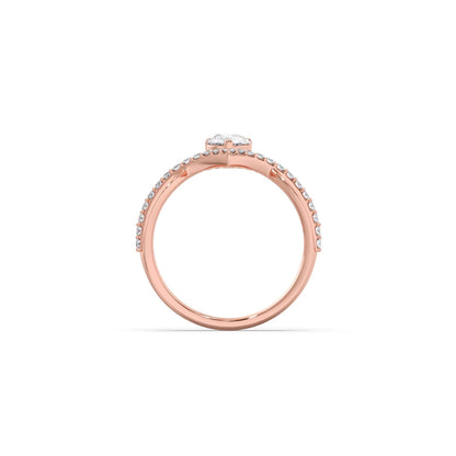 Whimsical Pear Diamond Ring