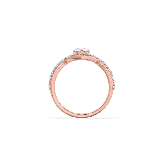 Whimsical Pear Diamond Ring