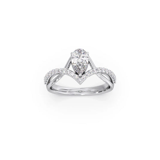 Whimsical Pear Diamond Ring