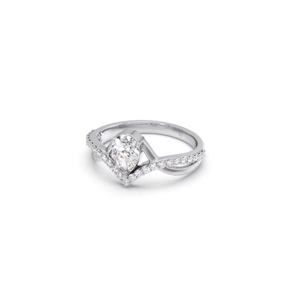 Whimsical Pear Diamond Ring