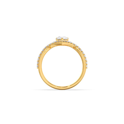Whimsical Pear Diamond Ring