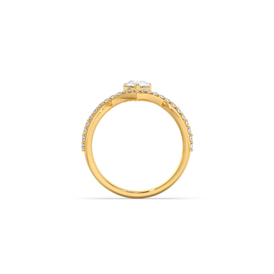 Whimsical Pear Diamond Ring