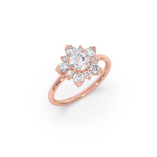 Celestial Flower Diamond Ring