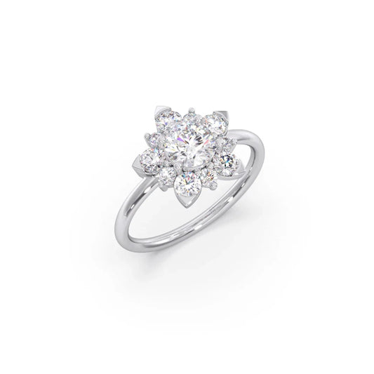 Celestial Flower Diamond Ring
