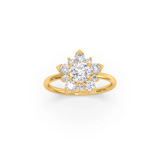 Celestial Flower Diamond Ring
