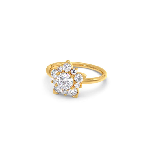 Celestial Flower Diamond Ring