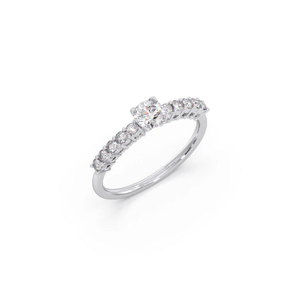 Delicate Diamond Engagement Ring