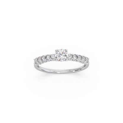 Delicate Diamond Engagement Ring