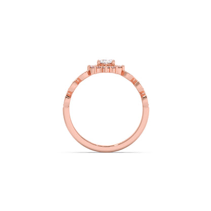 Vintage Halo Oval Diamond Ring