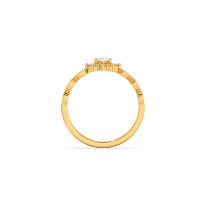 Vintage Halo Oval Diamond Ring