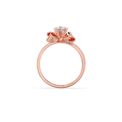 Whimsical Round Diamond Engagement Ring