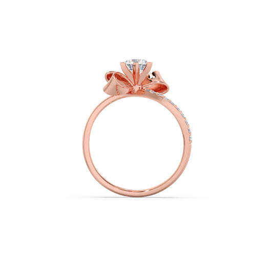 Whimsical Round Diamond Engagement Ring