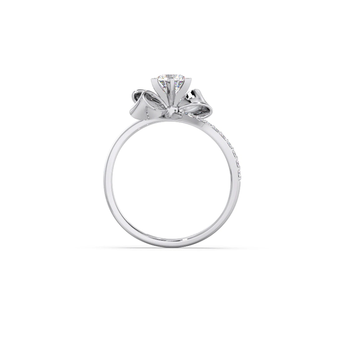 Whimsical Round Diamond Engagement Ring
