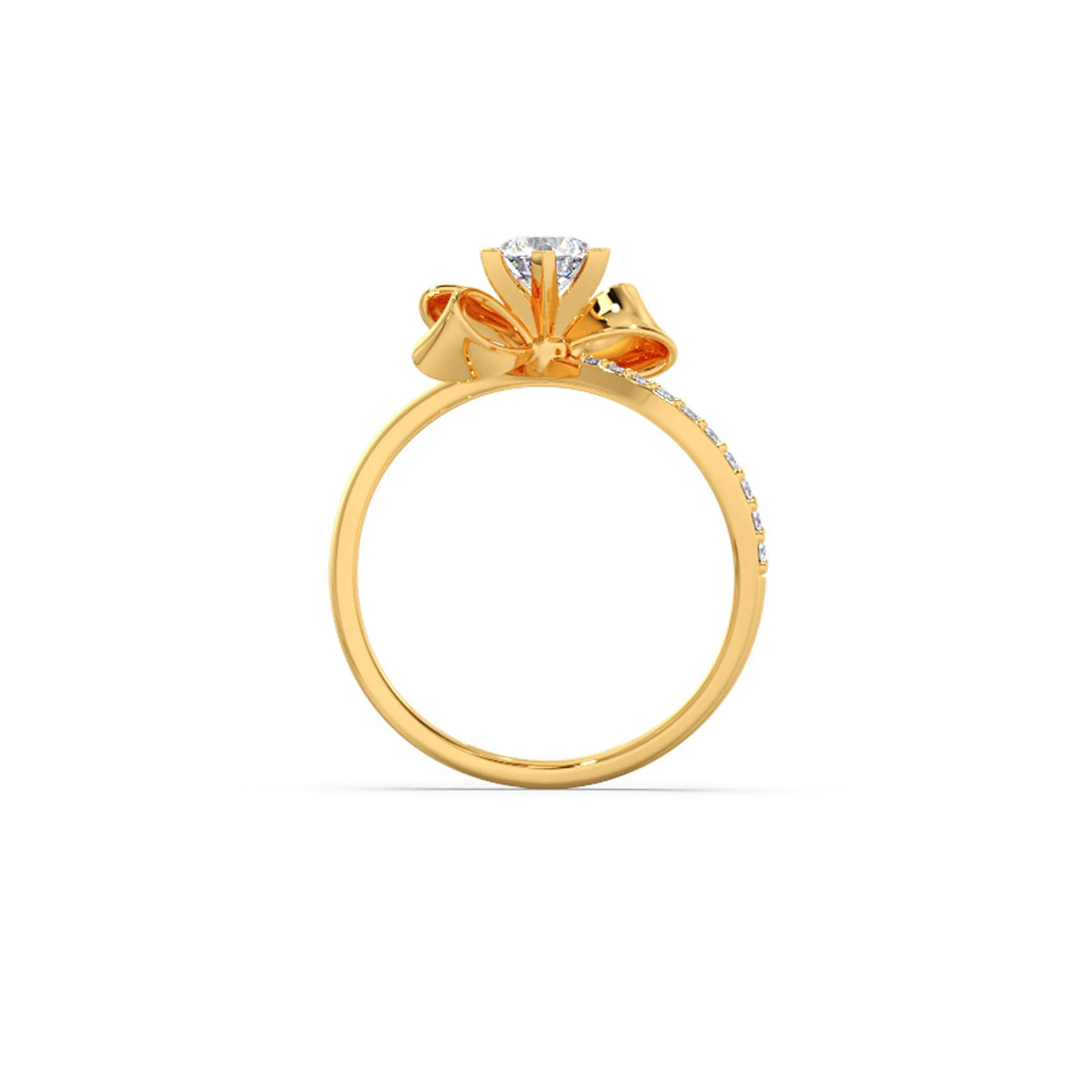 Whimsical Round Diamond Engagement Ring