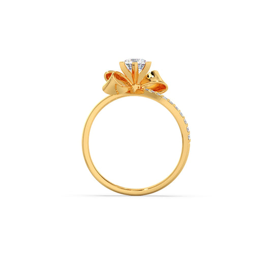 Whimsical Round Diamond Engagement Ring