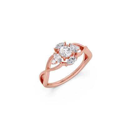 Intricate Halo Diamond Ring