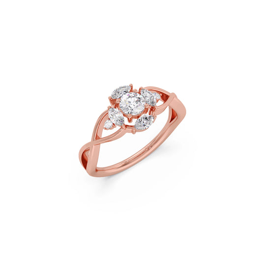 Intricate Halo Diamond Ring