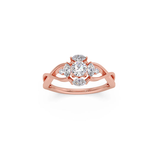 Intricate Halo Diamond Ring