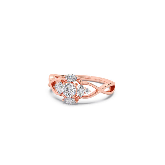 Intricate Halo Diamond Ring
