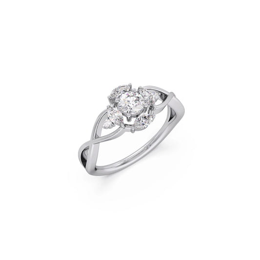 Intricate Halo Diamond Ring