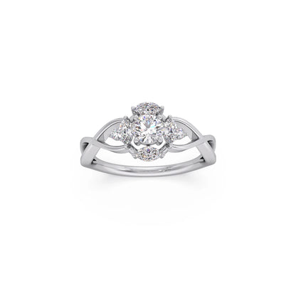 Intricate Halo Diamond Ring