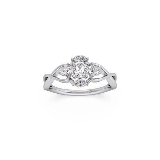 Intricate Halo Diamond Ring