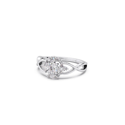 Intricate Halo Diamond Ring