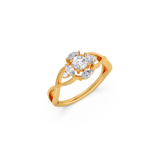 Intricate Halo Diamond Ring