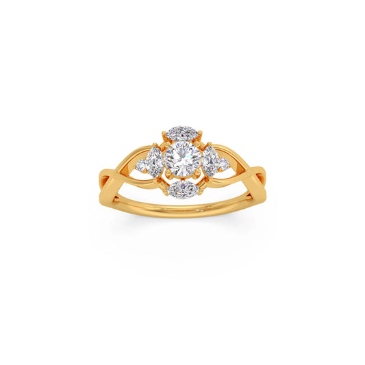 Intricate Halo Diamond Ring