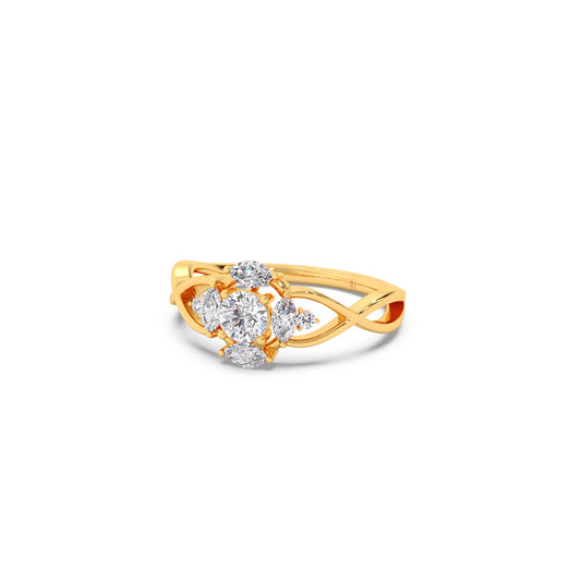 Intricate Halo Diamond Ring