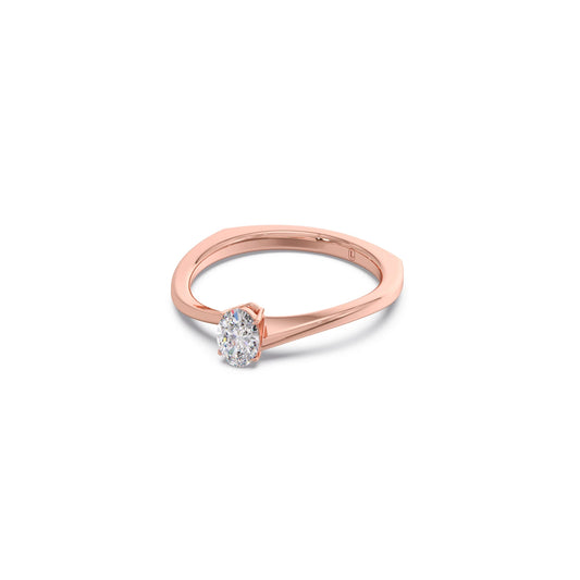 Elegant Twist Solitaire Engagement Band