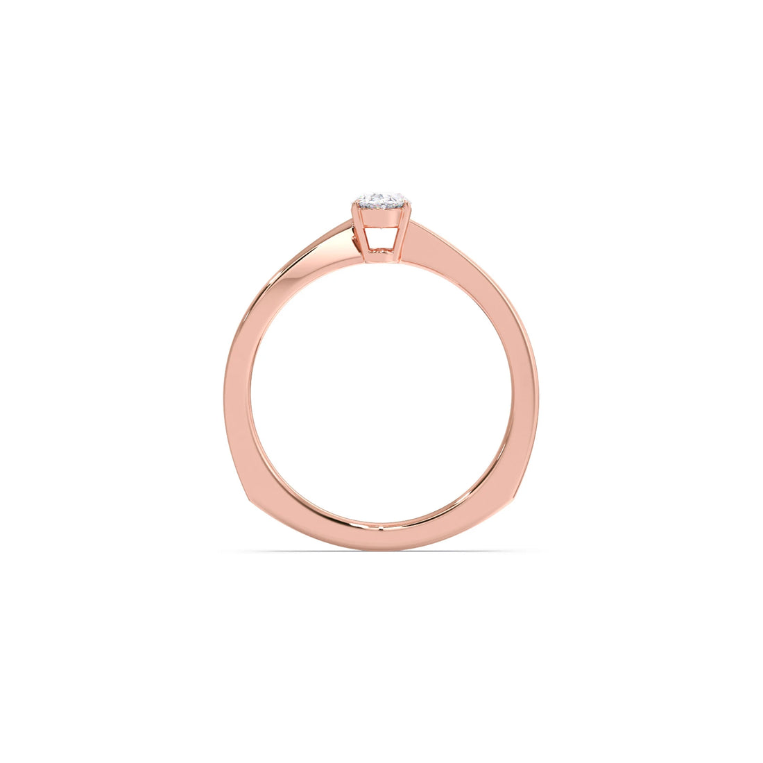 Elegant Twist Solitaire Engagement Band