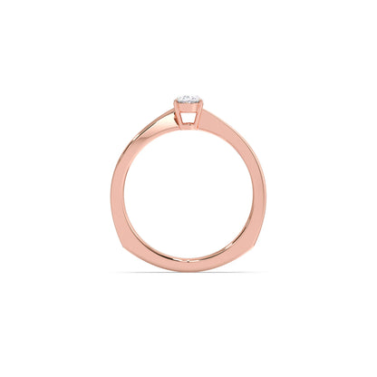 Elegant Twist Solitaire Engagement Band