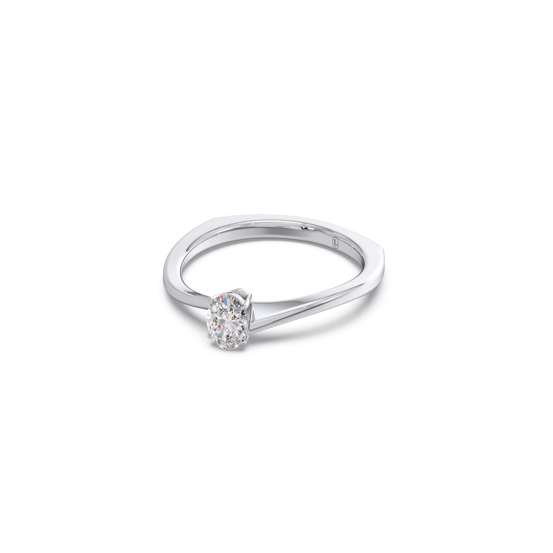 Elegant Twist Solitaire Engagement Band