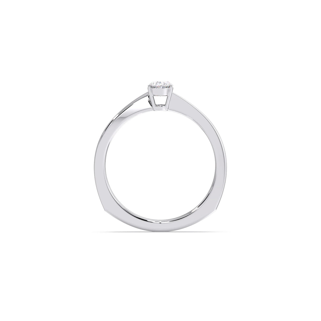 Elegant Twist Solitaire Engagement Band