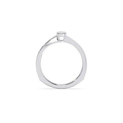 Elegant Twist Solitaire Engagement Band