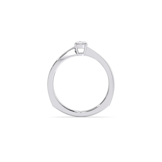 Elegant Twist Solitaire Engagement Band