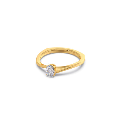 Elegant Twist Solitaire Engagement Band