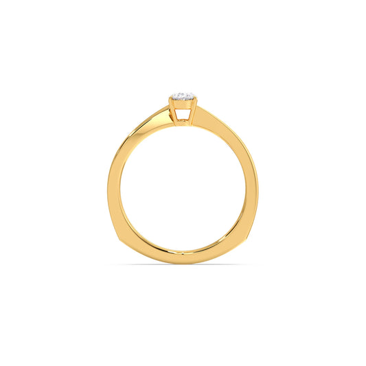 Elegant Twist Solitaire Engagement Band