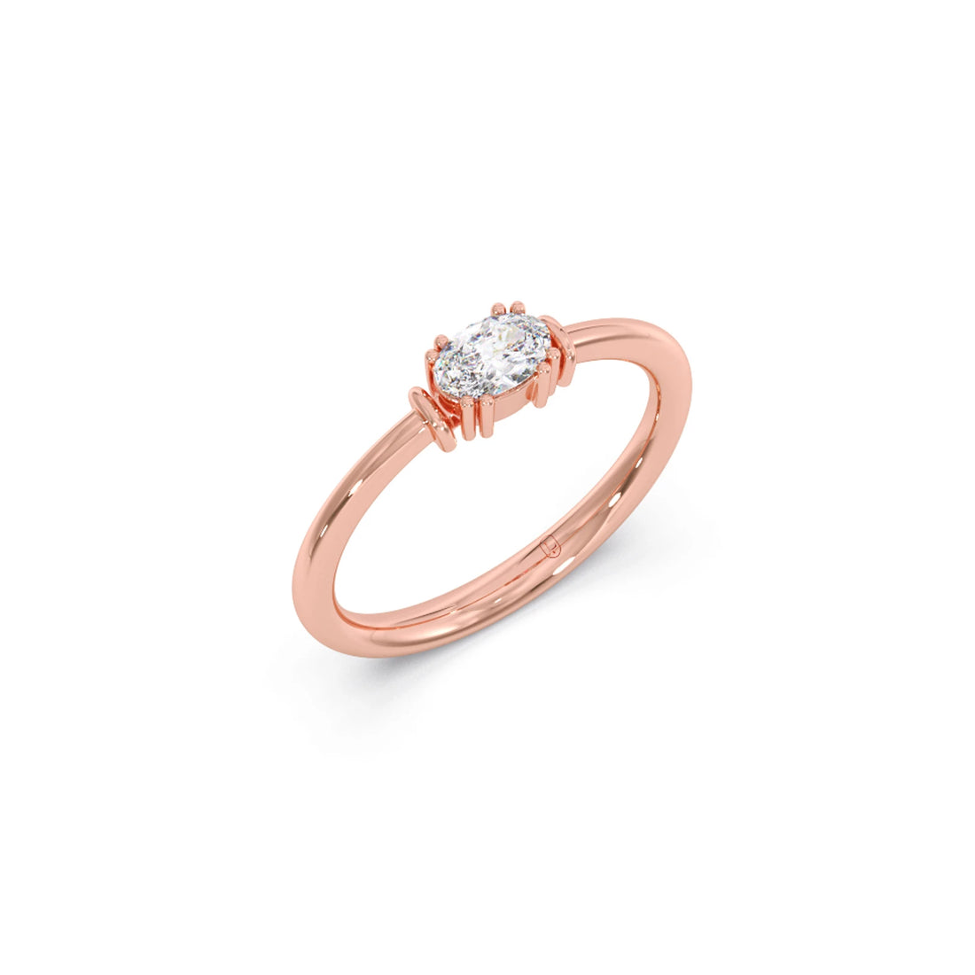 Oval Sparkle Solitaire Ring