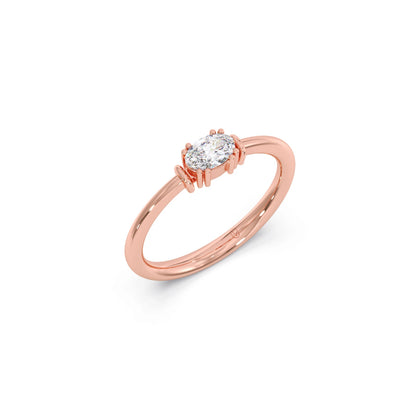 Oval Sparkle Solitaire Ring