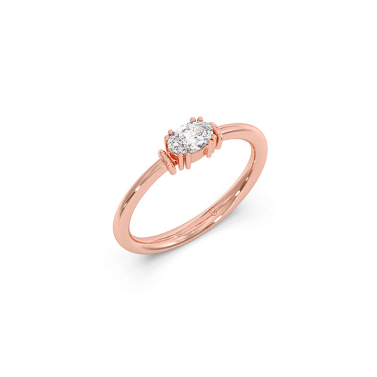 Oval Sparkle Solitaire Ring