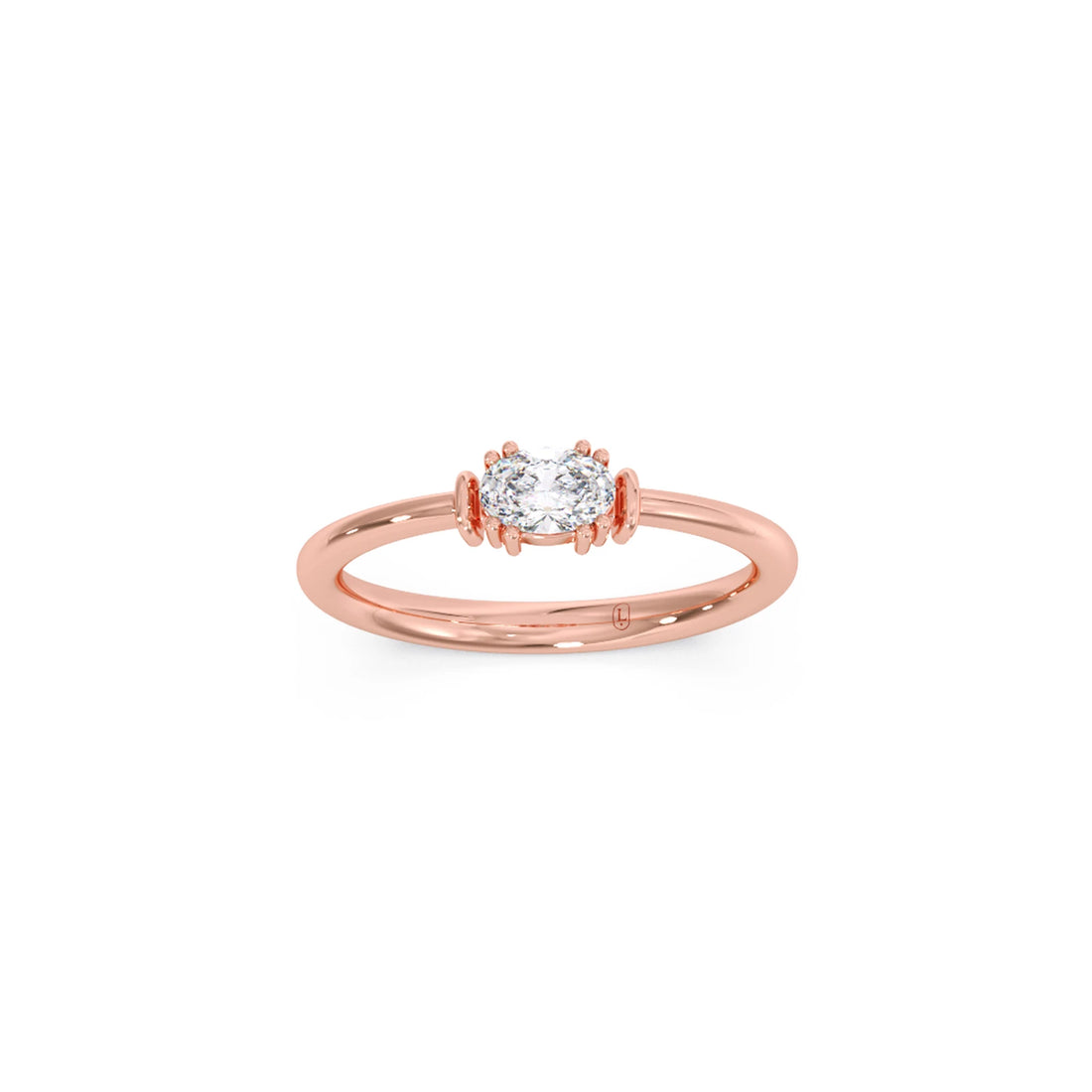 Oval Sparkle Solitaire Ring