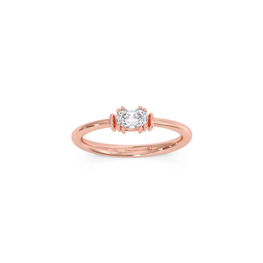 Oval Sparkle Solitaire Ring