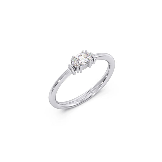 Oval Sparkle Solitaire Ring