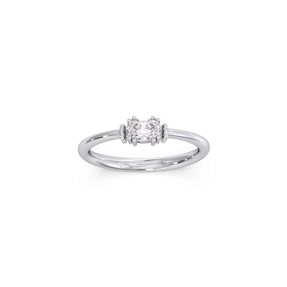 Oval Sparkle Solitaire Ring