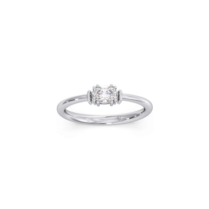 Oval Sparkle Solitaire Ring