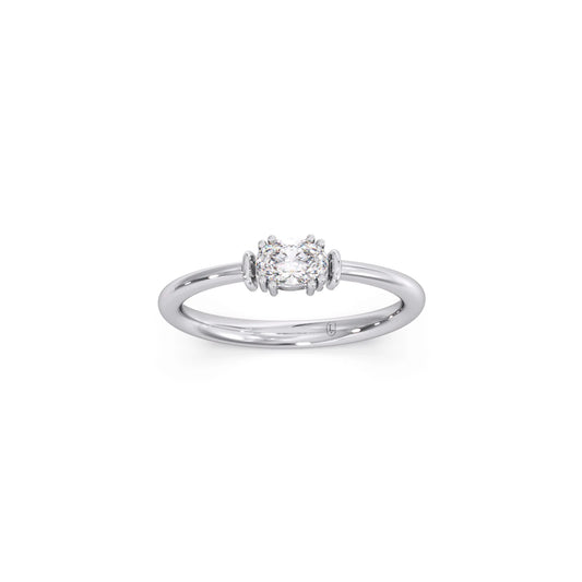 Oval Sparkle Solitaire Ring