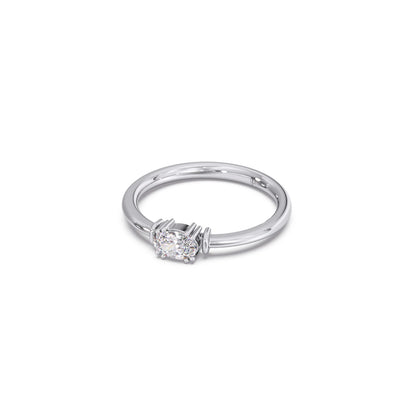 Oval Sparkle Solitaire Ring